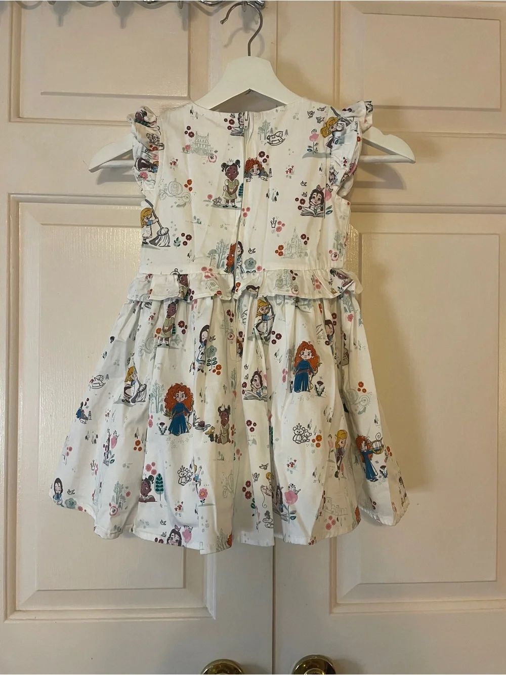 Whimsical Disney dress Princess size 4 ruffle sleeve Belle, Cinderella, Frog